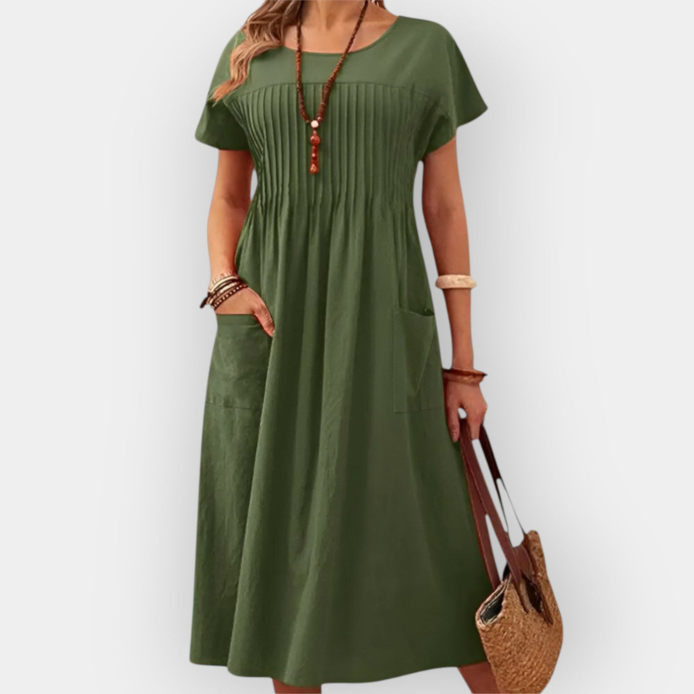 Dress with loose and soft fabric