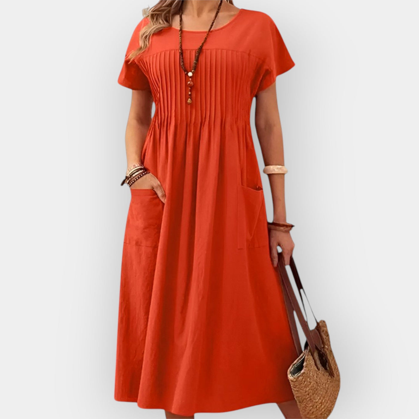 Dress with loose and soft fabric