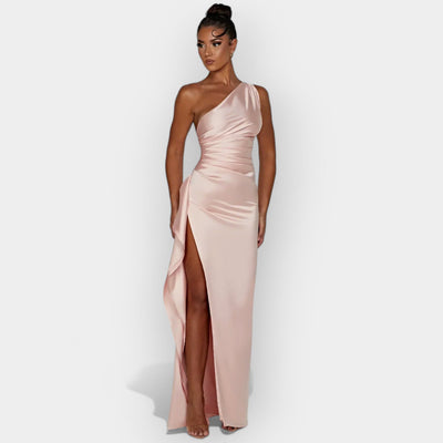 Satin dress for elegant evenings
