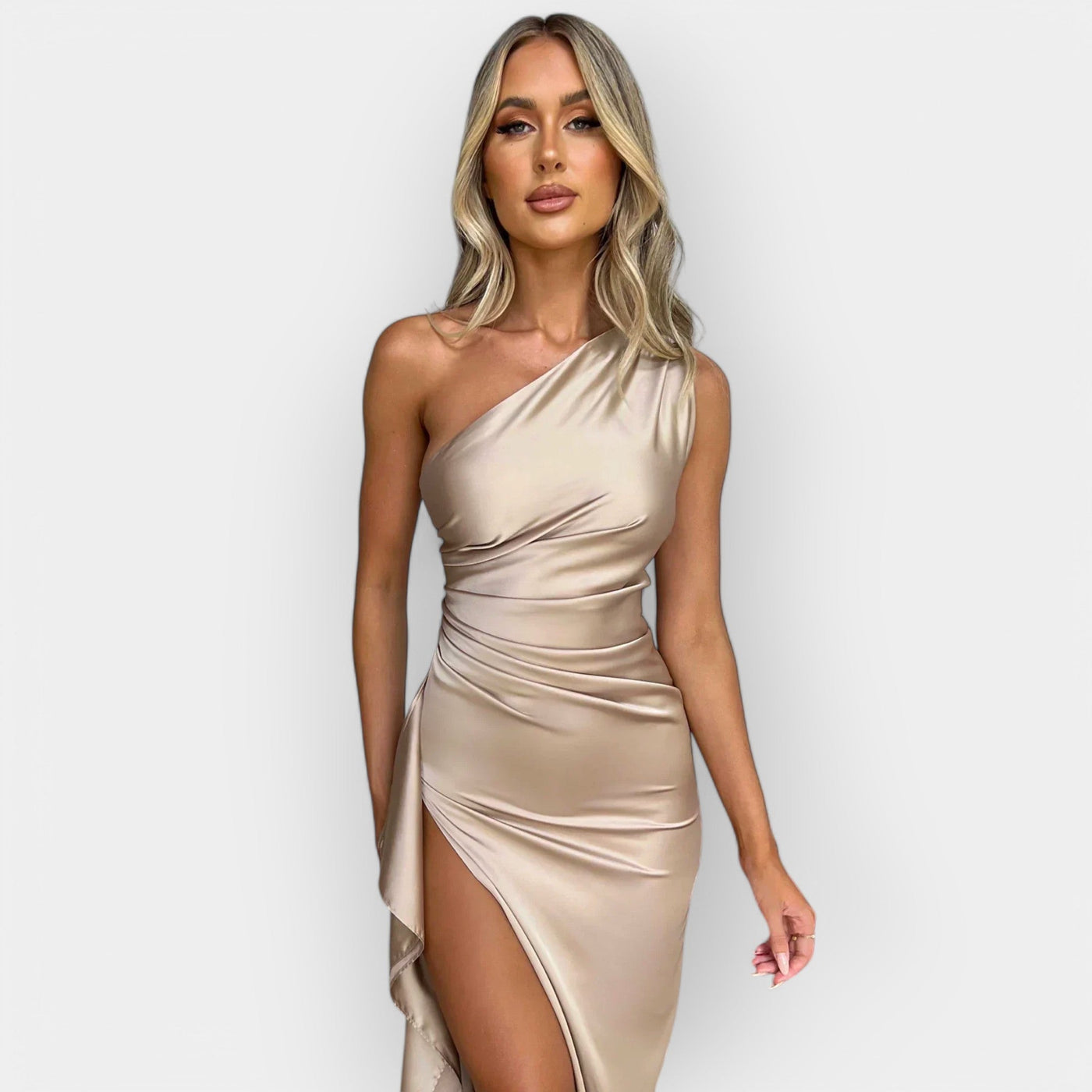 Satin dress for elegant evenings