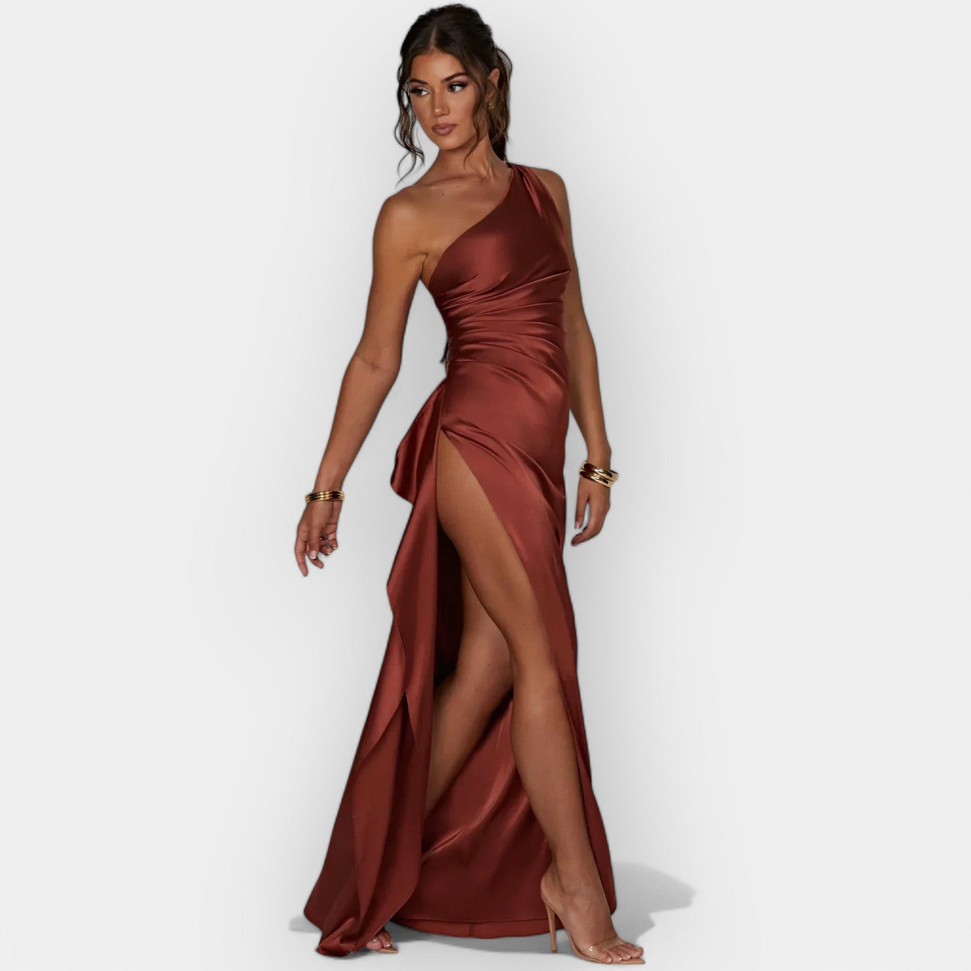 Satin dress for elegant evenings