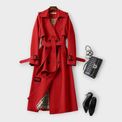 Long trench coat with belt
