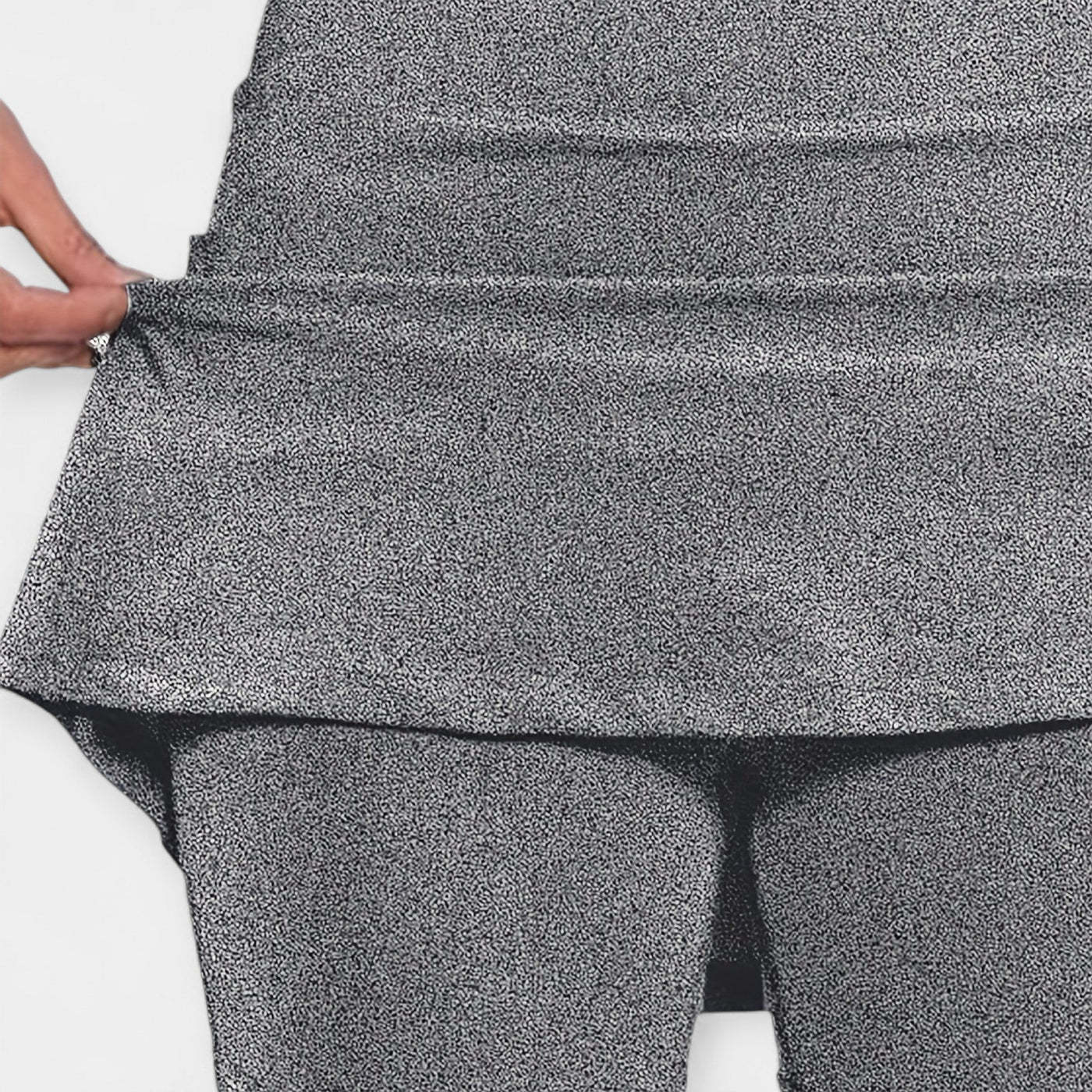 High-waisted shorts-skirt