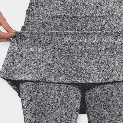 High-waisted shorts-skirt