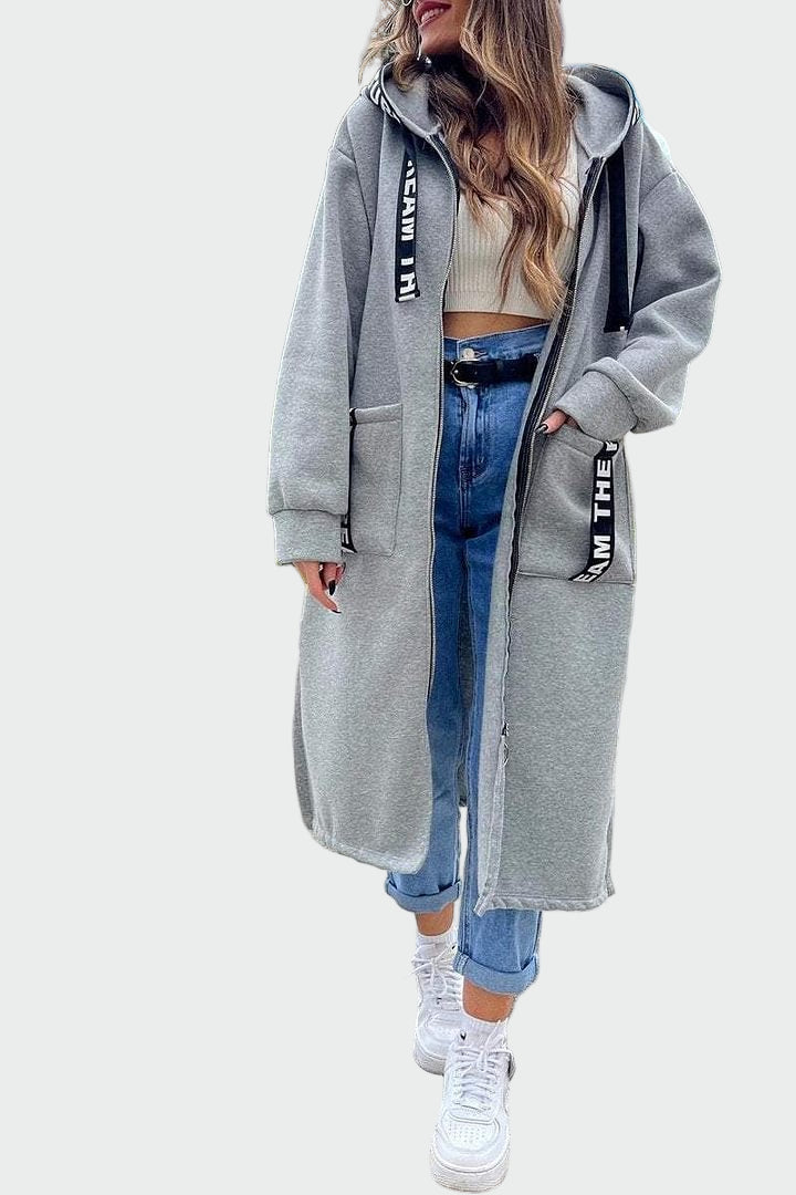 Long coat with hood
