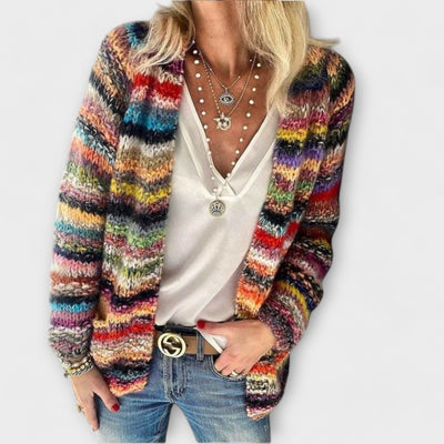 Bright and comfortable knitted jacket