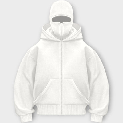 Hooded sweatshirt with front zip