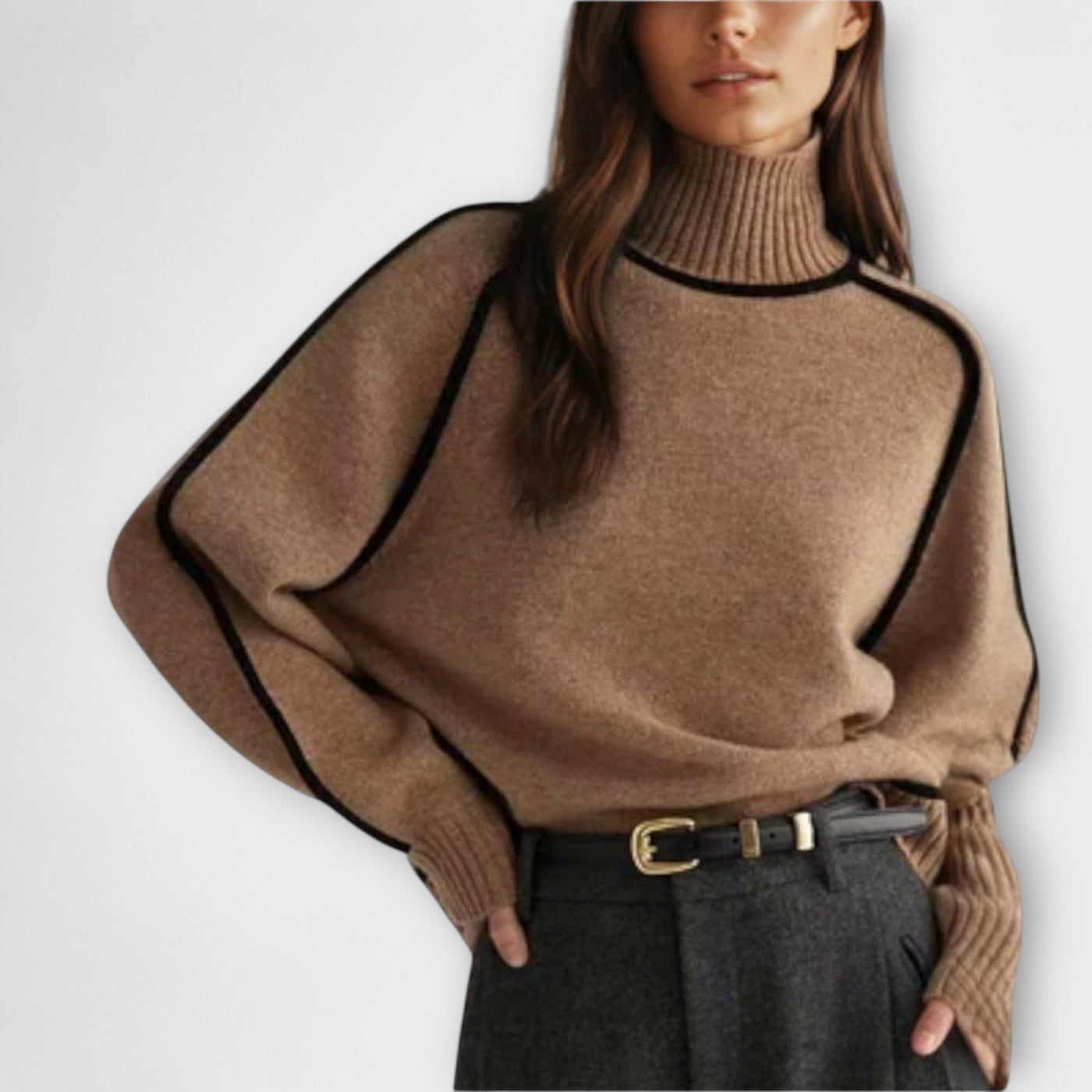 Soft and stylish high-neck sweater