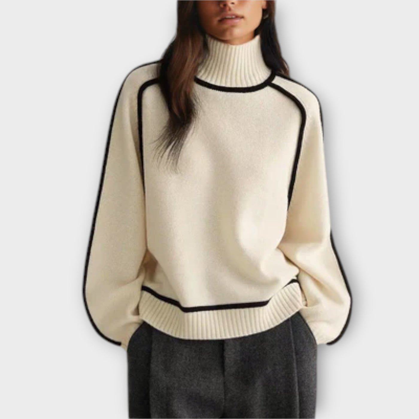 Soft and stylish high-neck sweater