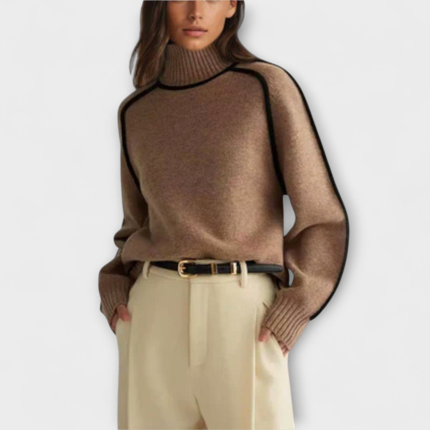 Soft and stylish high-neck sweater