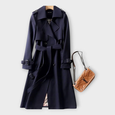 Long trench coat with belt
