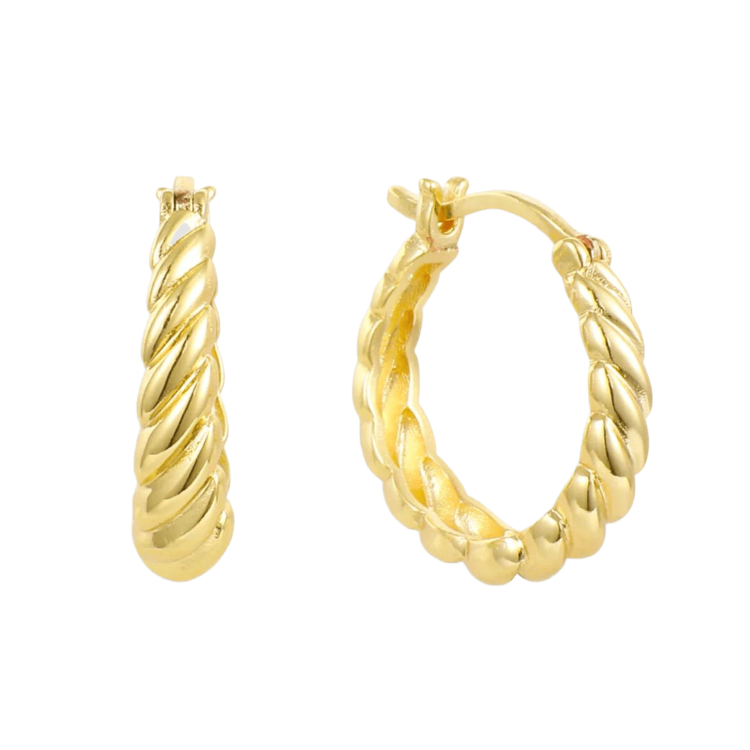 Twisted hoop earrings