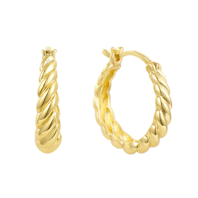 Twisted hoop earrings