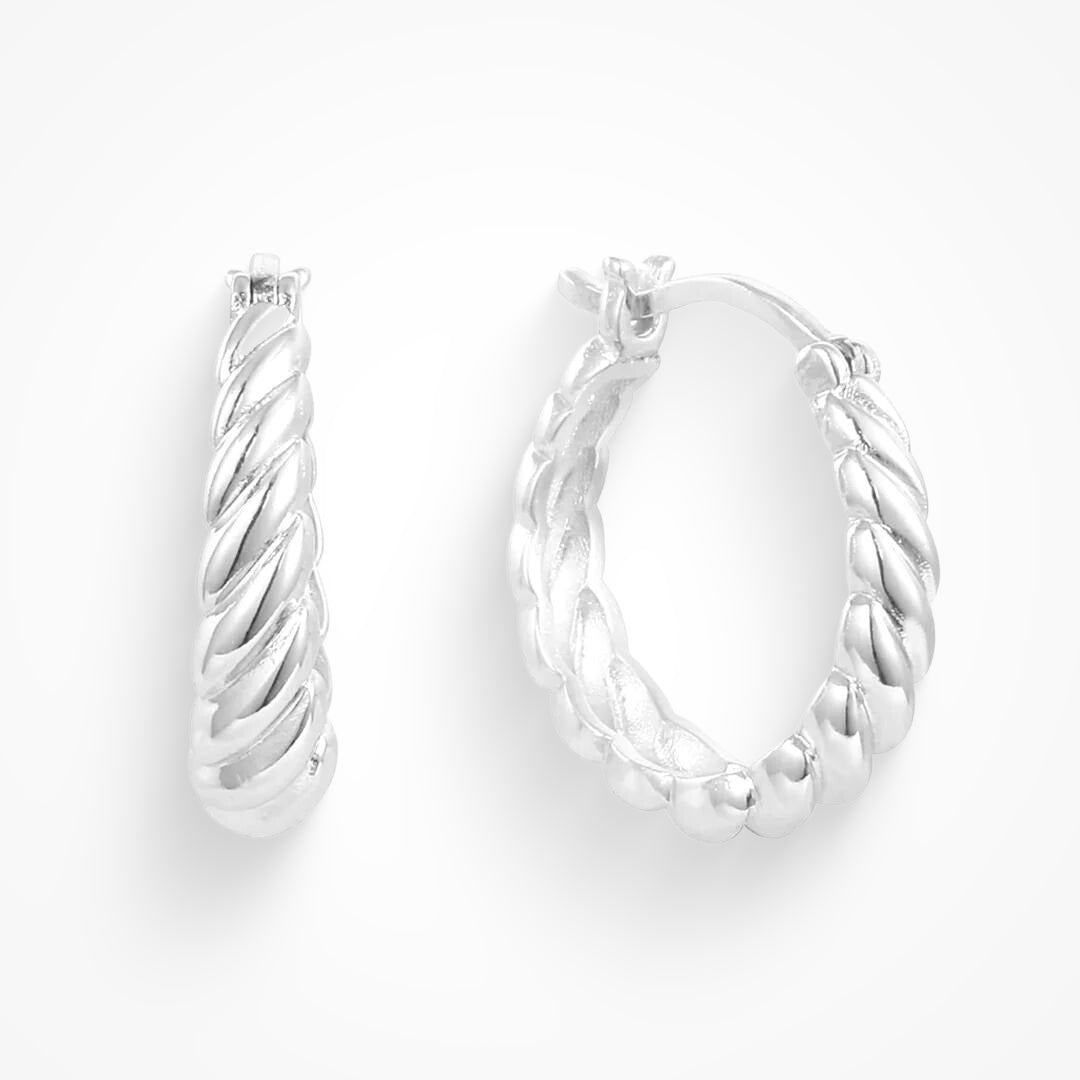 Twisted hoop earrings