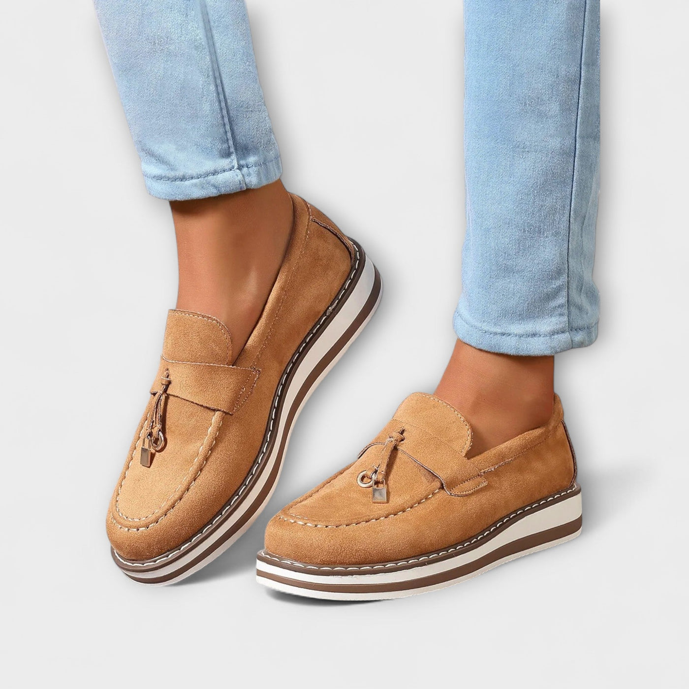 Soft casual platform loafers