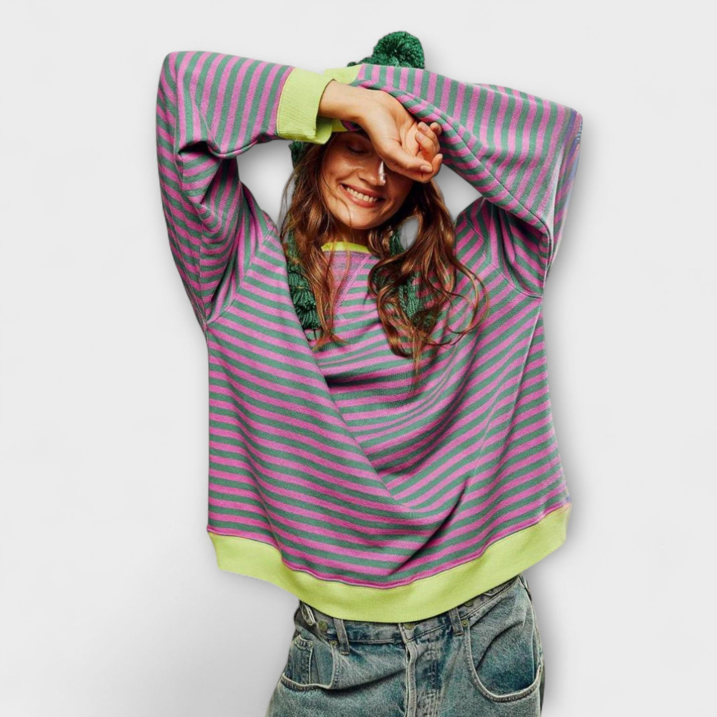 Striped oversized sweater