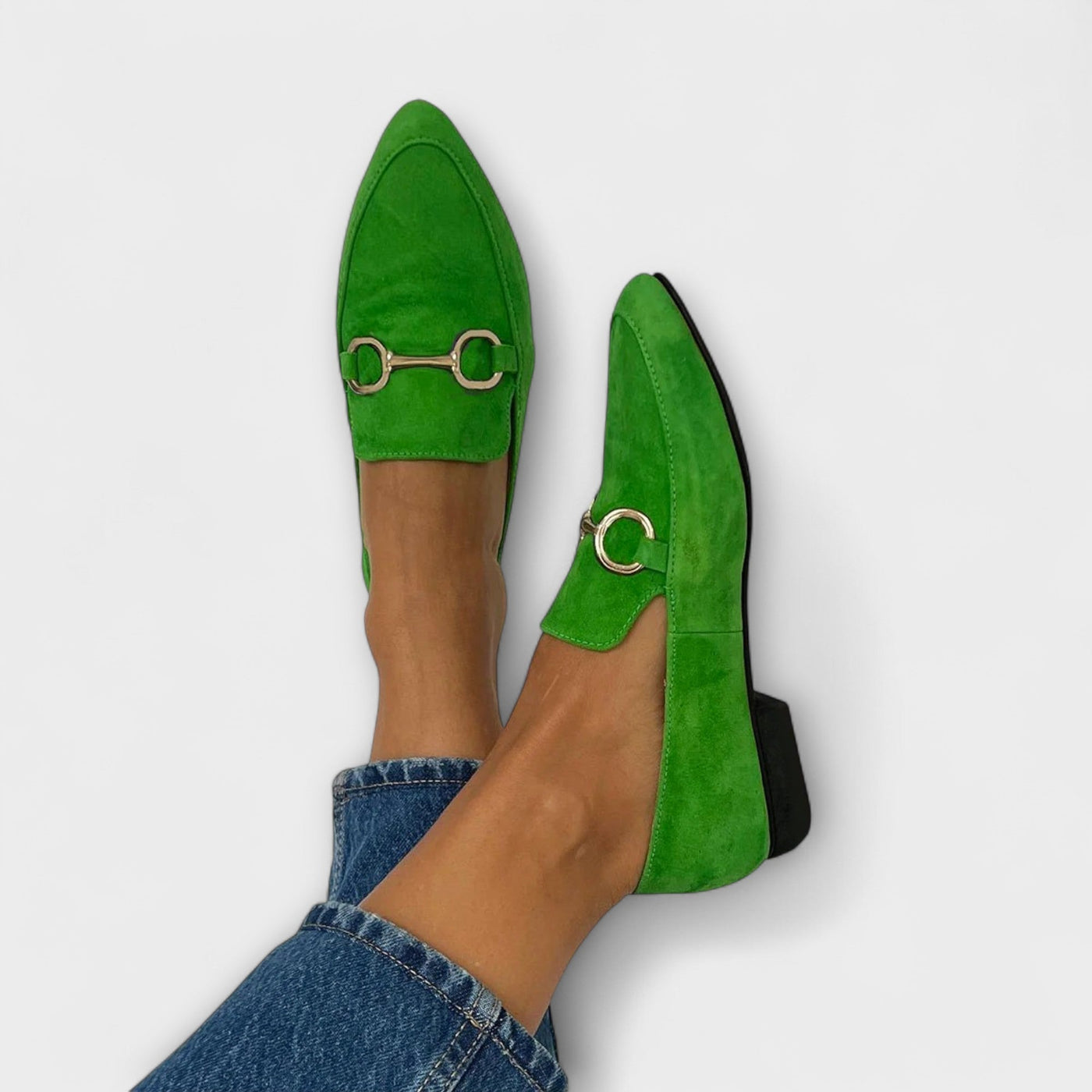 Vibrant Suede-Look Loafers
