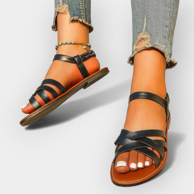 Handmade sandals with straps