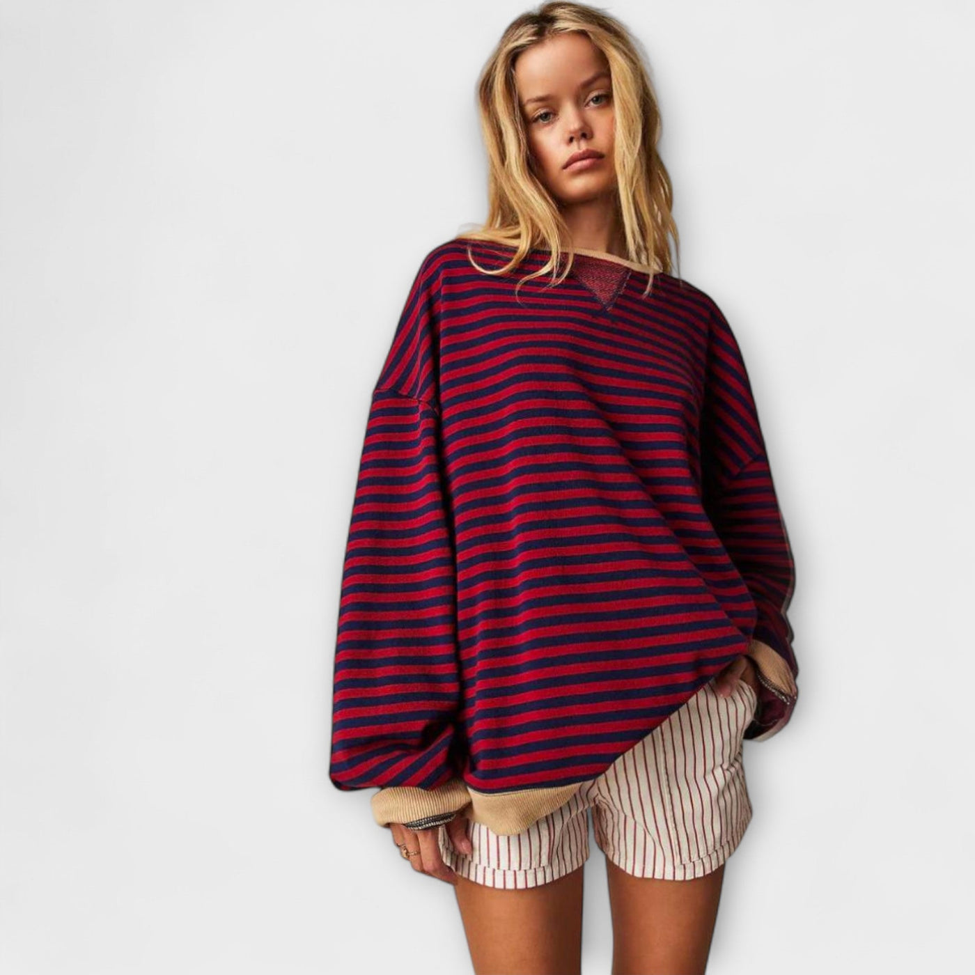 Striped oversized sweater