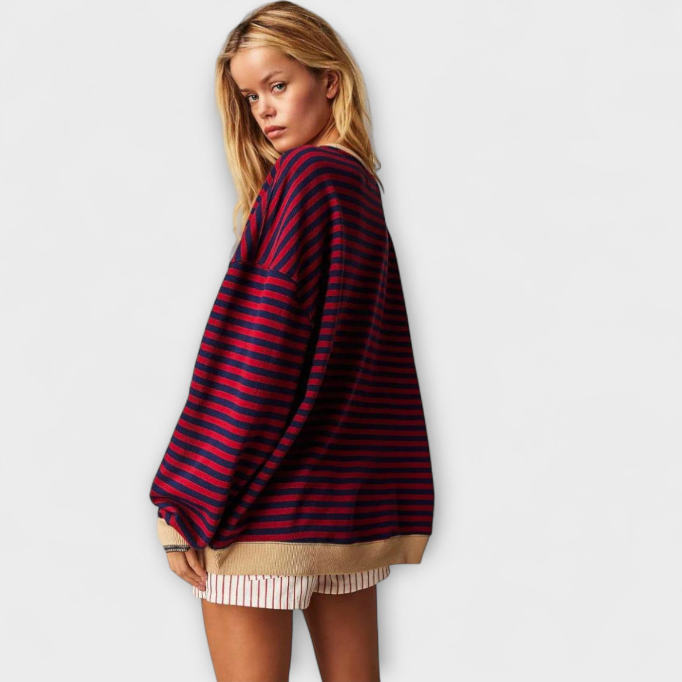 Striped oversized sweater