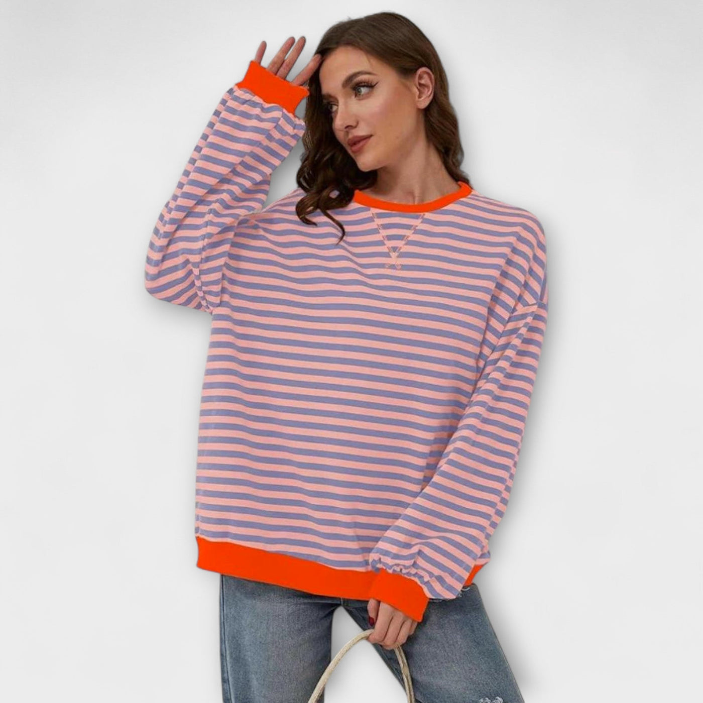 Striped oversized sweater