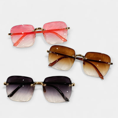 Classic, retro-inspired rimless glasses