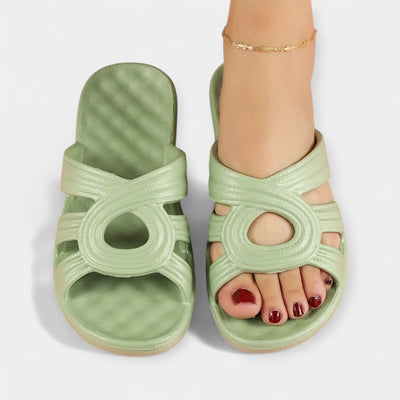 Interlocking Strap Pool Slide Sandals