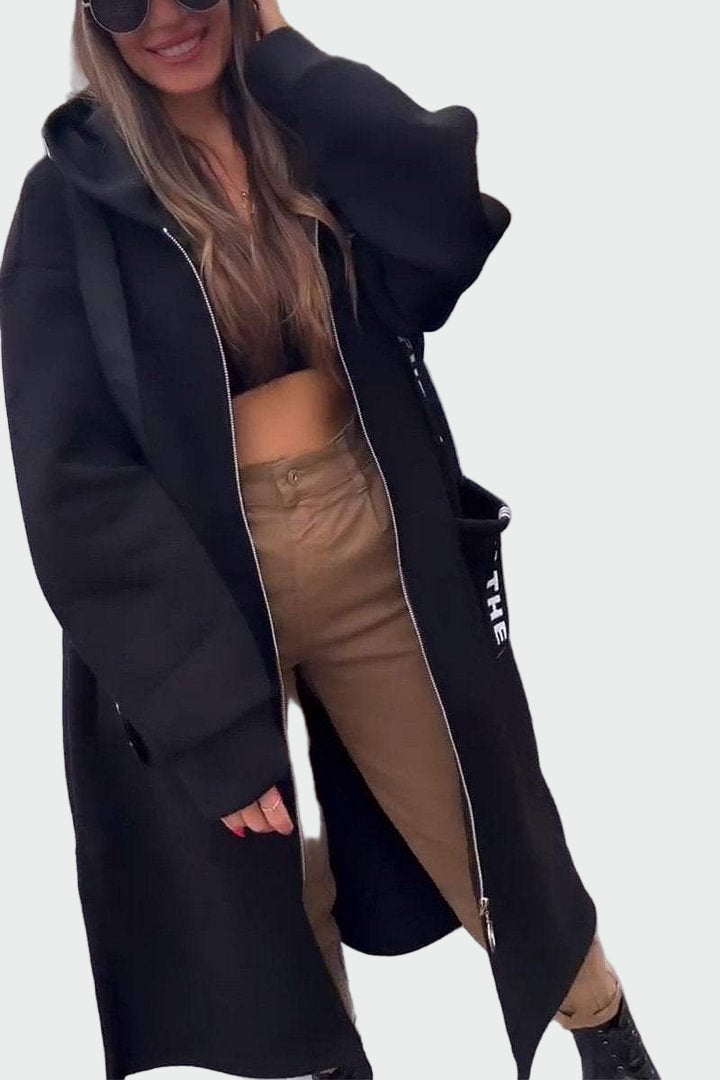 Long coat with hood