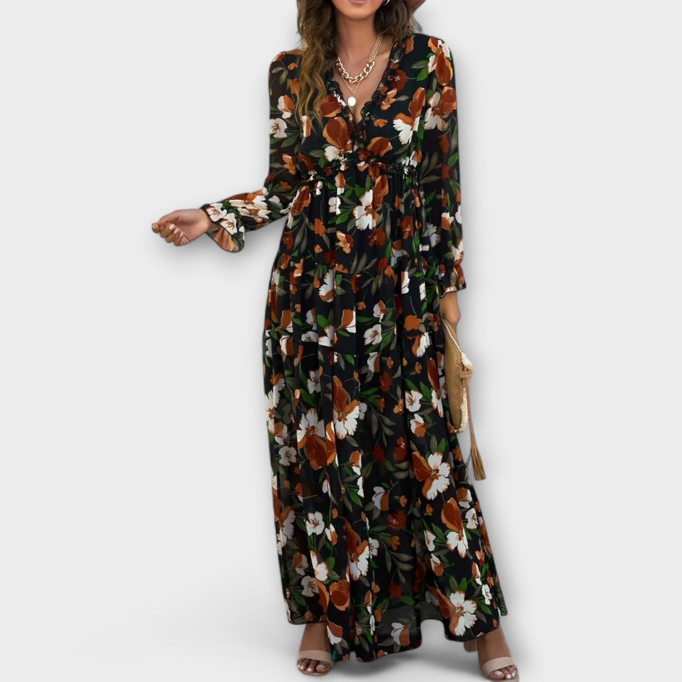 Floral print maxi dress