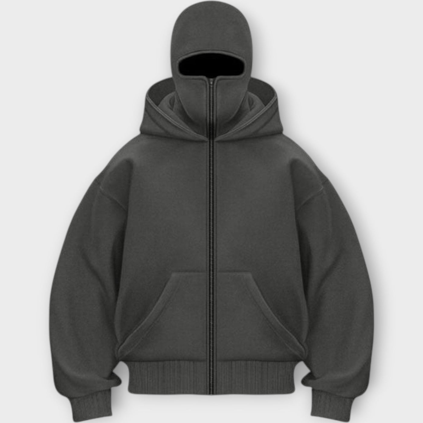 Hooded sweatshirt with front zip