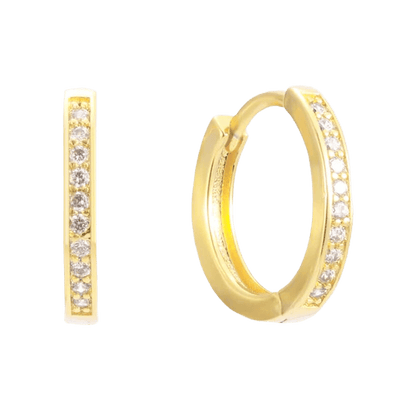 Hoop earrings with colored stones