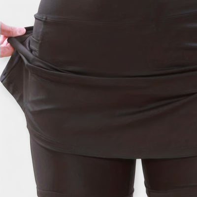 High-waisted shorts-skirt