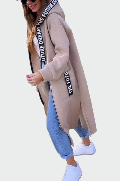 Long coat with hood