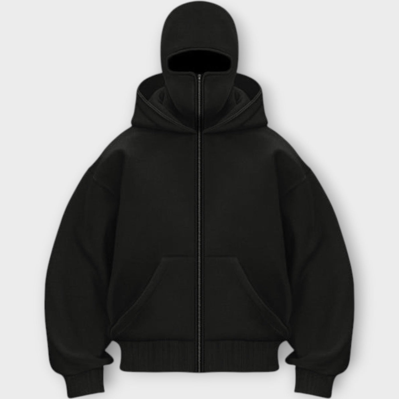 Hooded sweatshirt with front zip