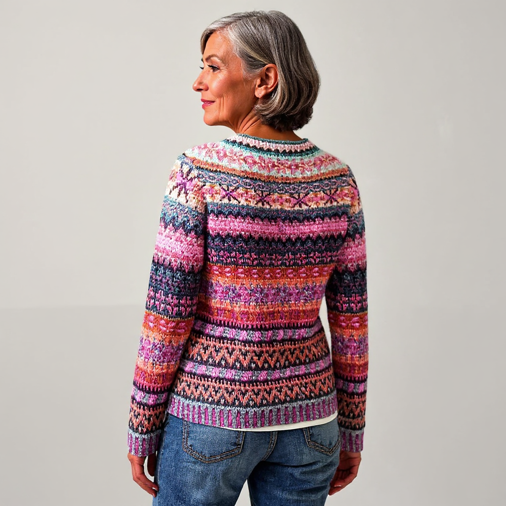 Knitted sweater with a unique pattern