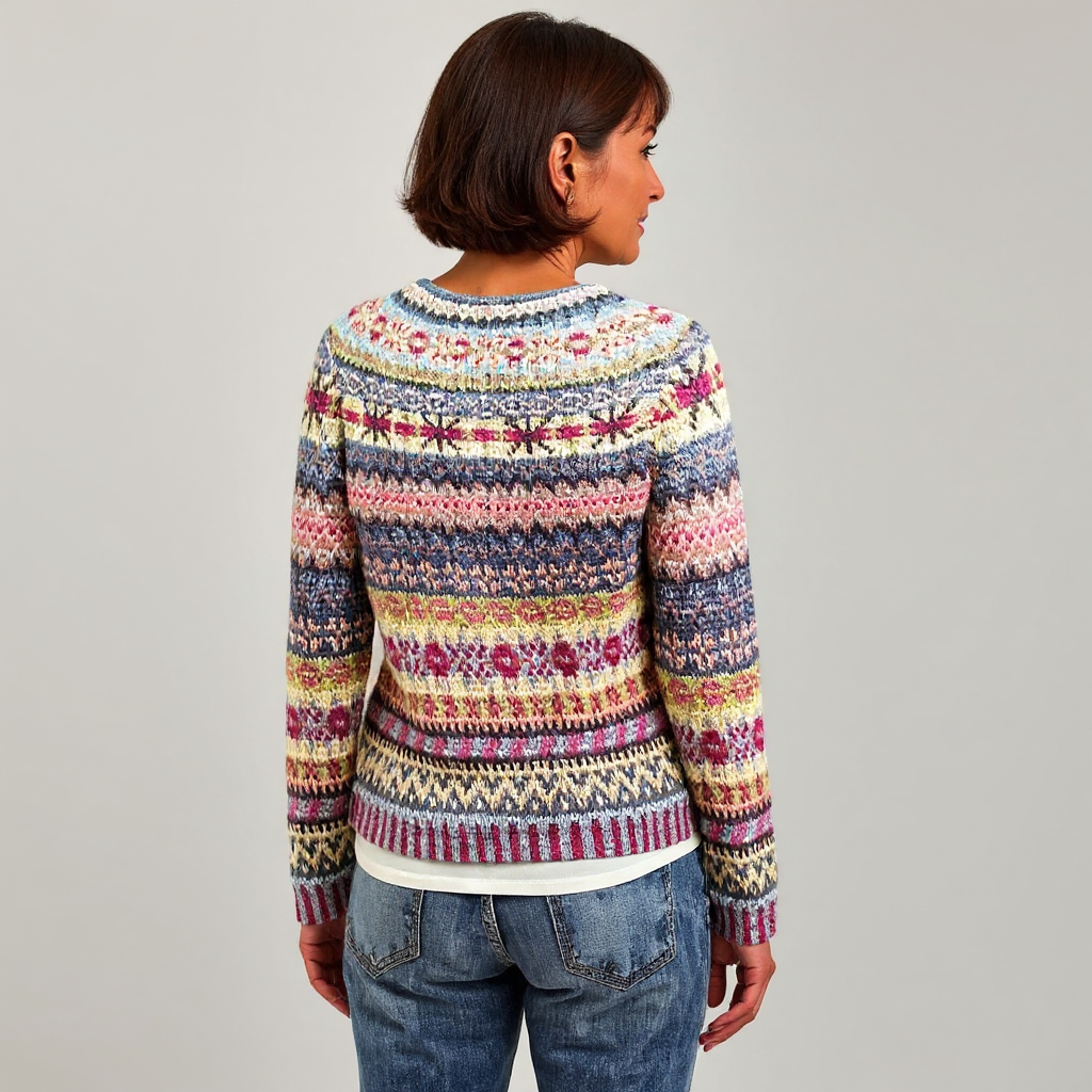 Sweater with geometric patterns