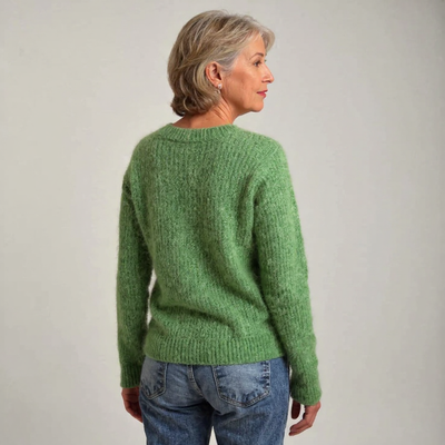 Green Sweater with a unique sheep design