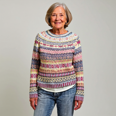 Sweater with geometric patterns