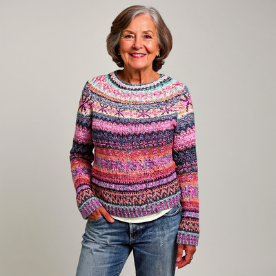 Knitted sweater with a unique pattern