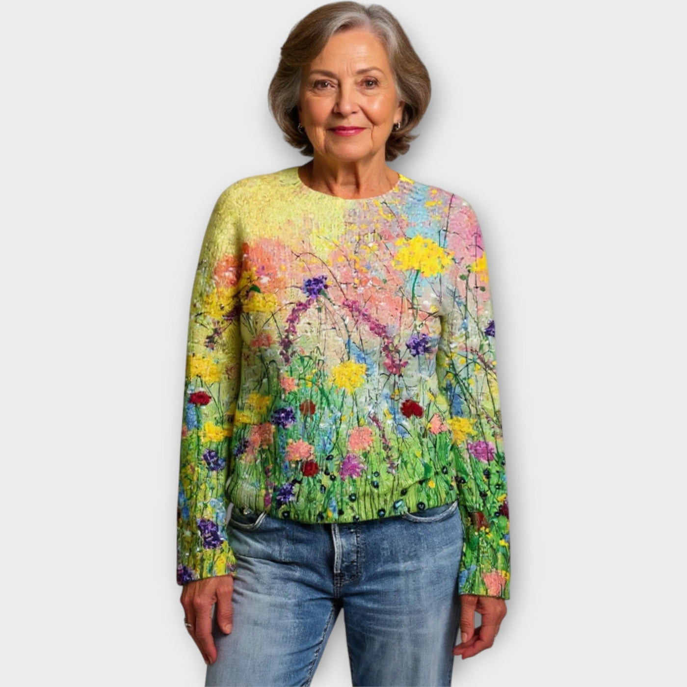 Sweater with flower design