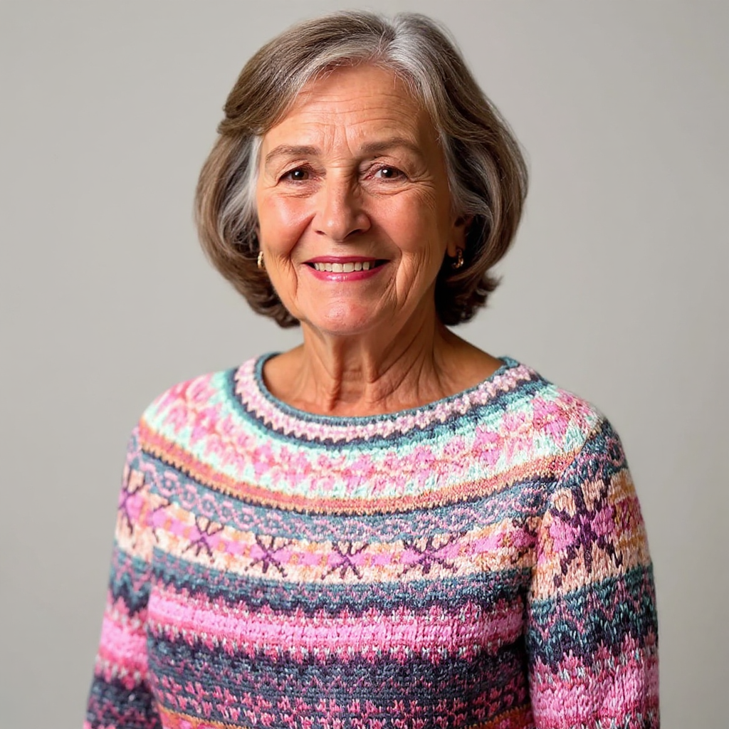 Knitted sweater with a unique pattern