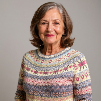 Sweater with geometric patterns