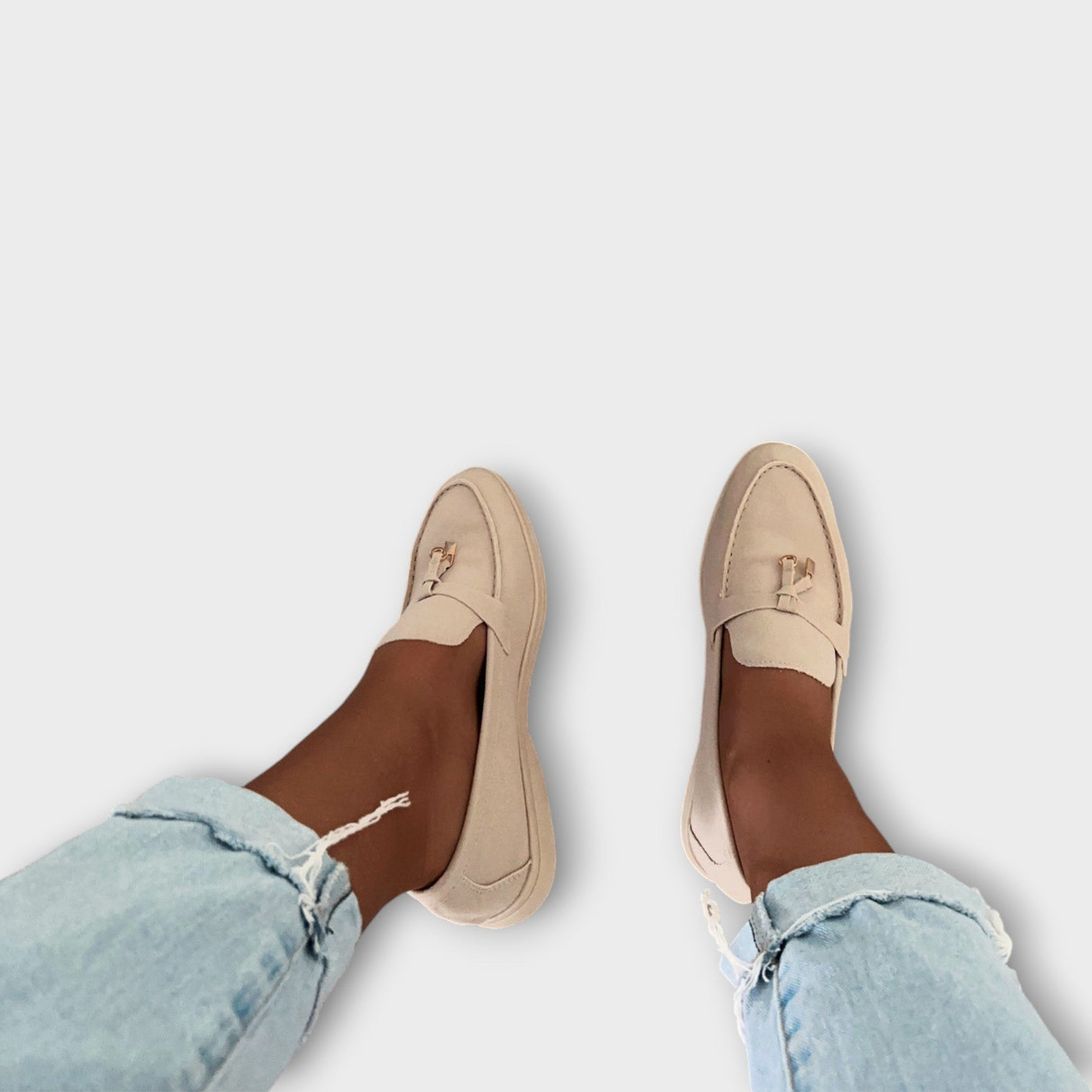 Suede-look loafers