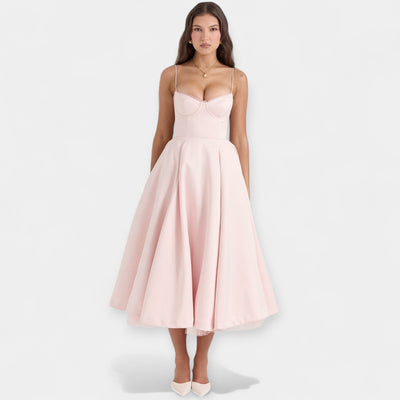 Midi dress with tulle