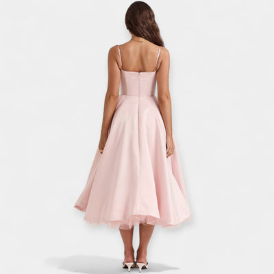 Midi dress with tulle