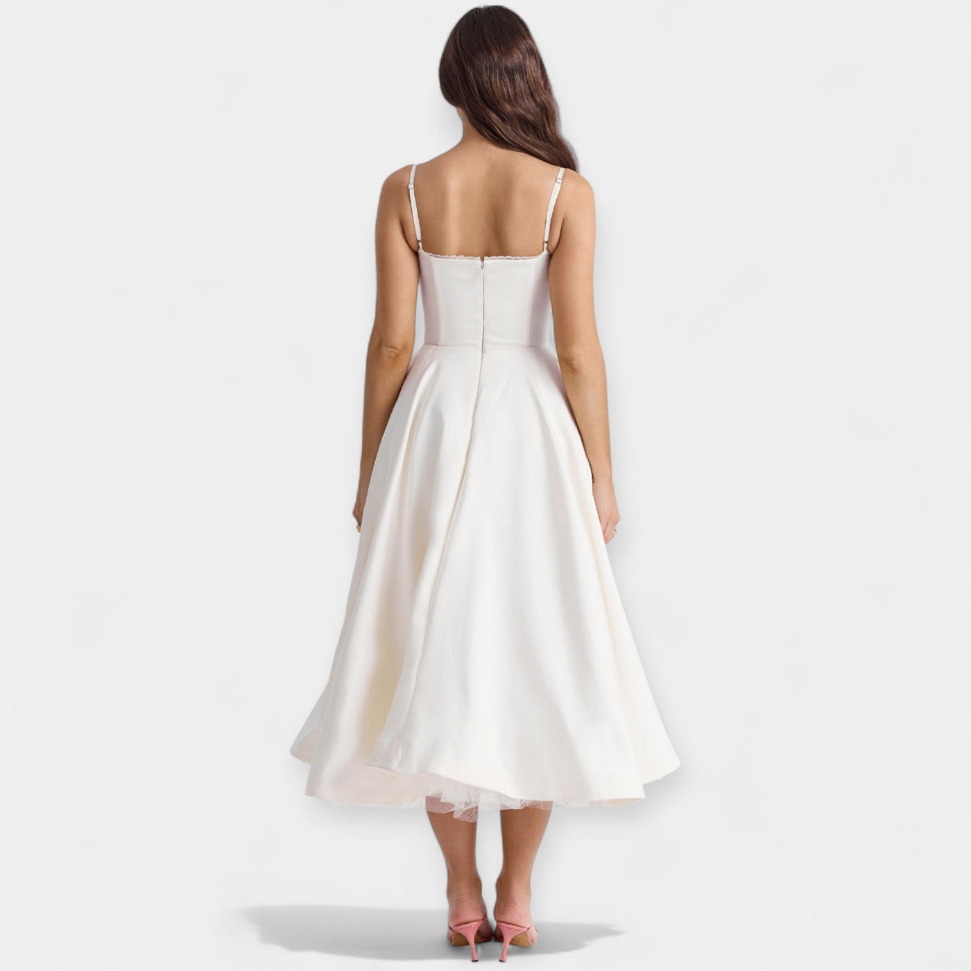 Midi dress with tulle