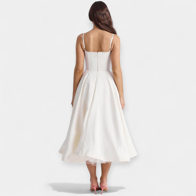 Midi dress with tulle