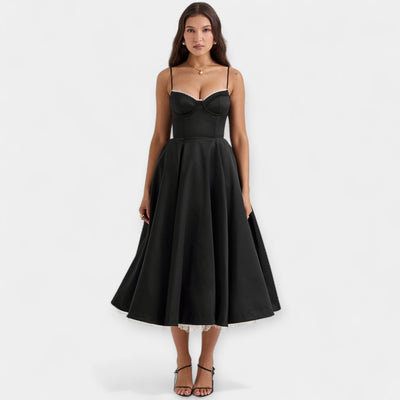 Midi dress with tulle