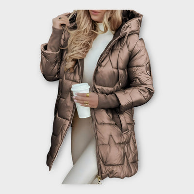 Glossy puffer jacket