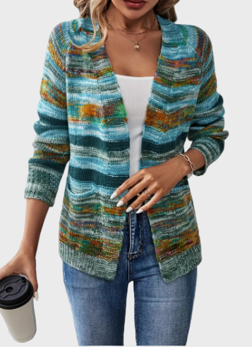 Multicolored knitted vest